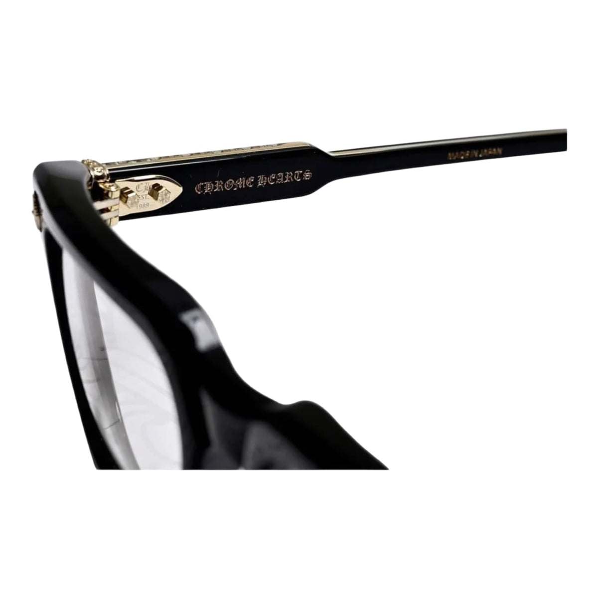 Chrome Hearts Ambidixtrous Black/18k Gold Plated Glasses