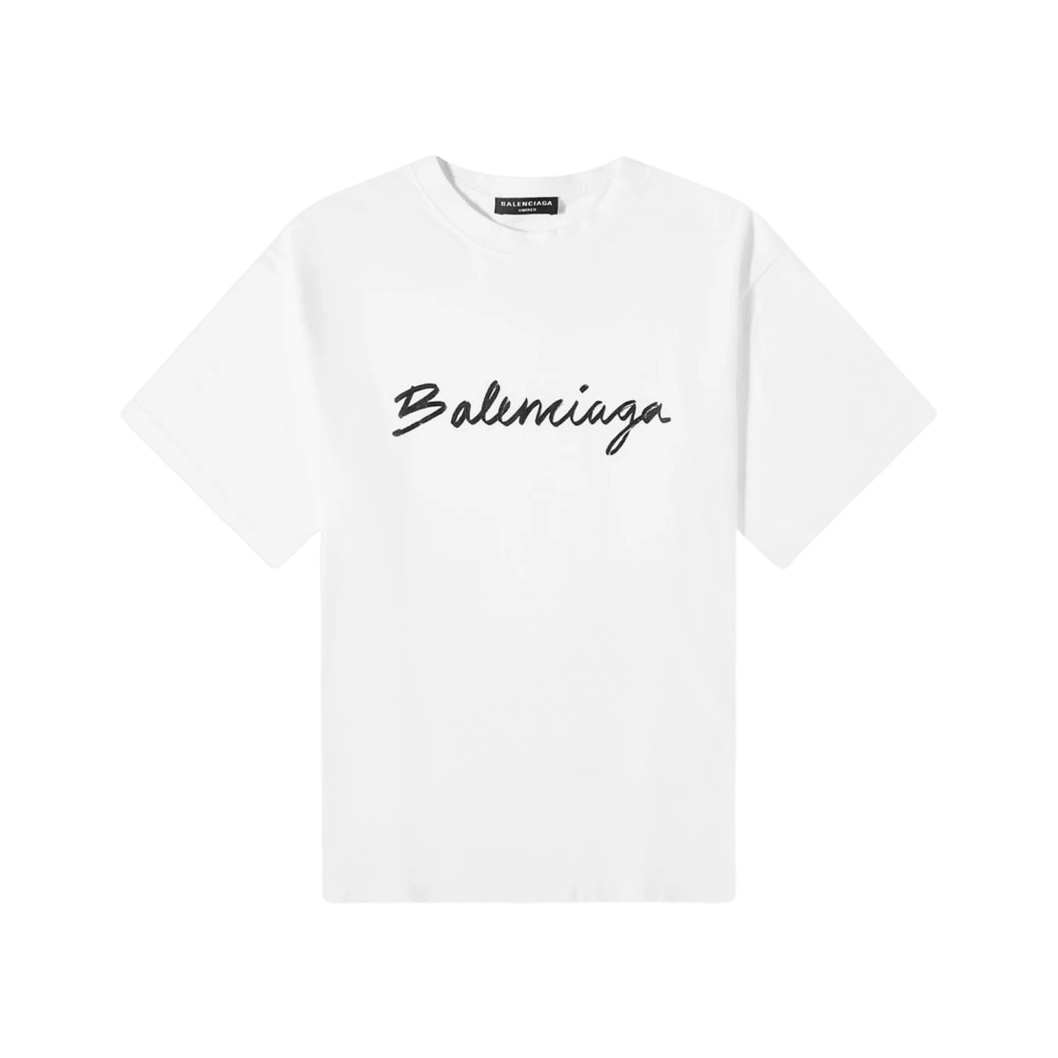 Balenciaga Script Logo T-shirt White/Black