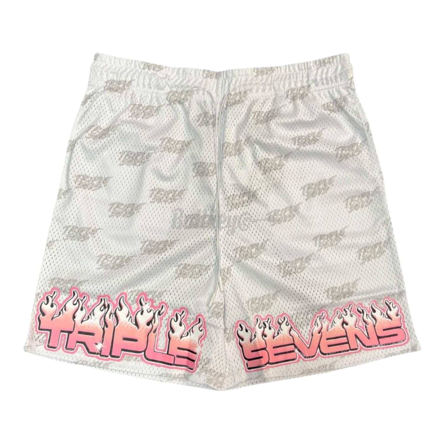 Triple Sevens White Mesh Shorts