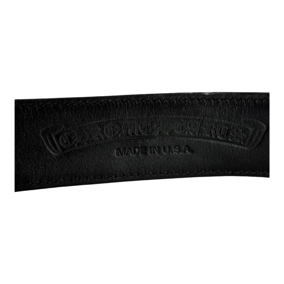 Chrome Hearts Multicolor Cross Patch Leather Belt Black - Size 36