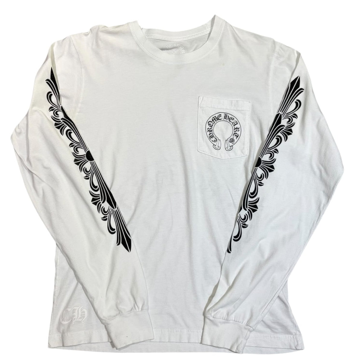Chrome Hearts Floral Horseshoe L/S T-shirt White