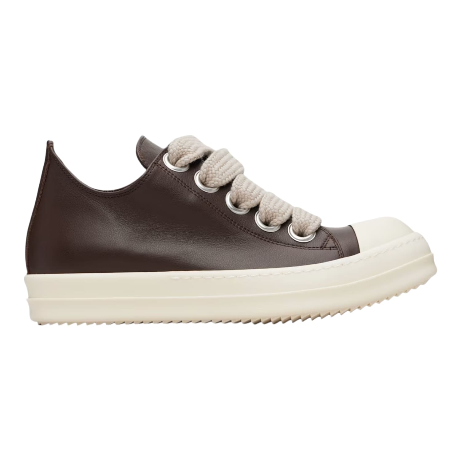 Rick Owens Brown Temple Jumbolace Low Sneakers