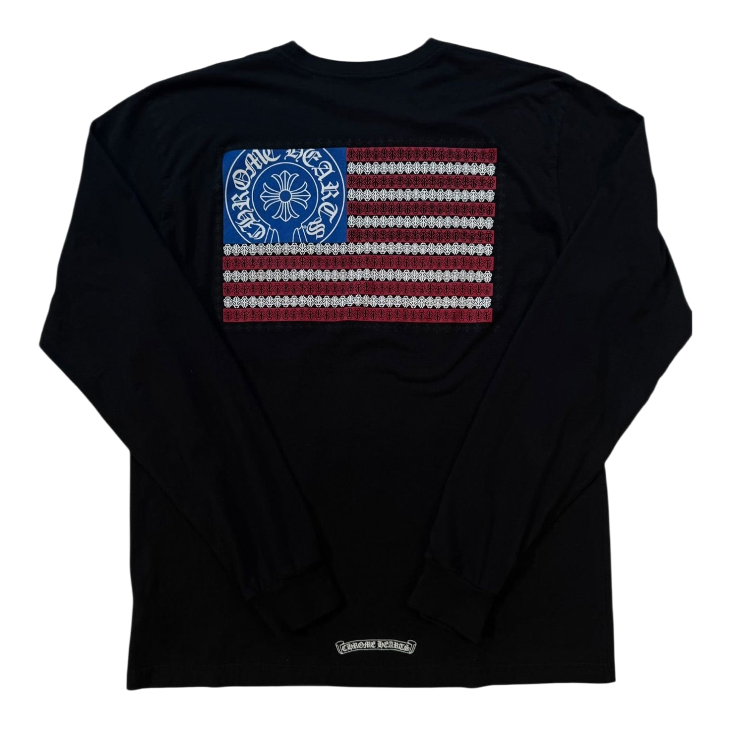 Chrome Hearts USA Flag Pocket Long-Sleeve Black