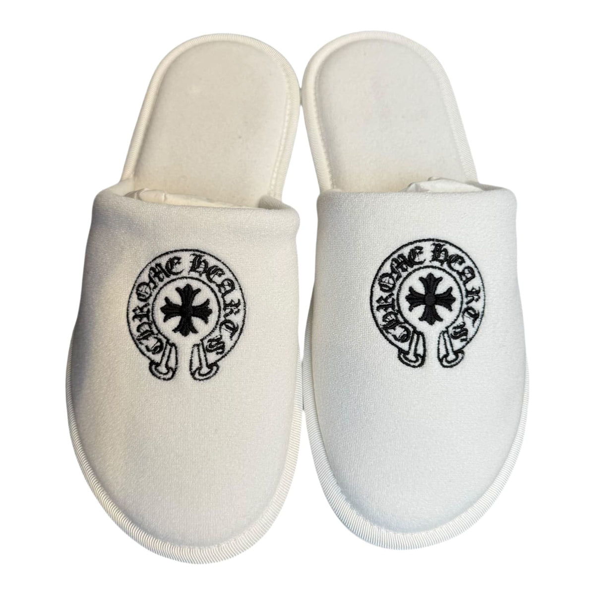 Chrome Hearts Hotel Slippers White