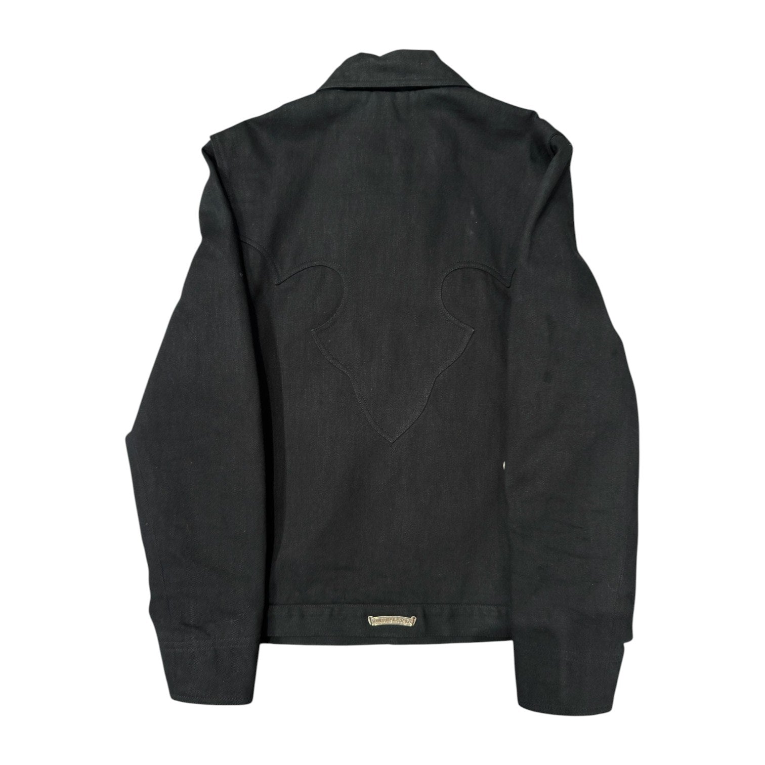 Chrome Hearts Red Fleur Sleeve Patch Denim Jacket