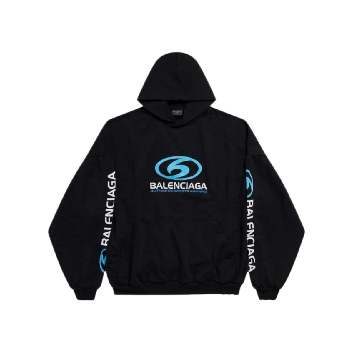 Balenciaga Surfer Logo Hoodie Black