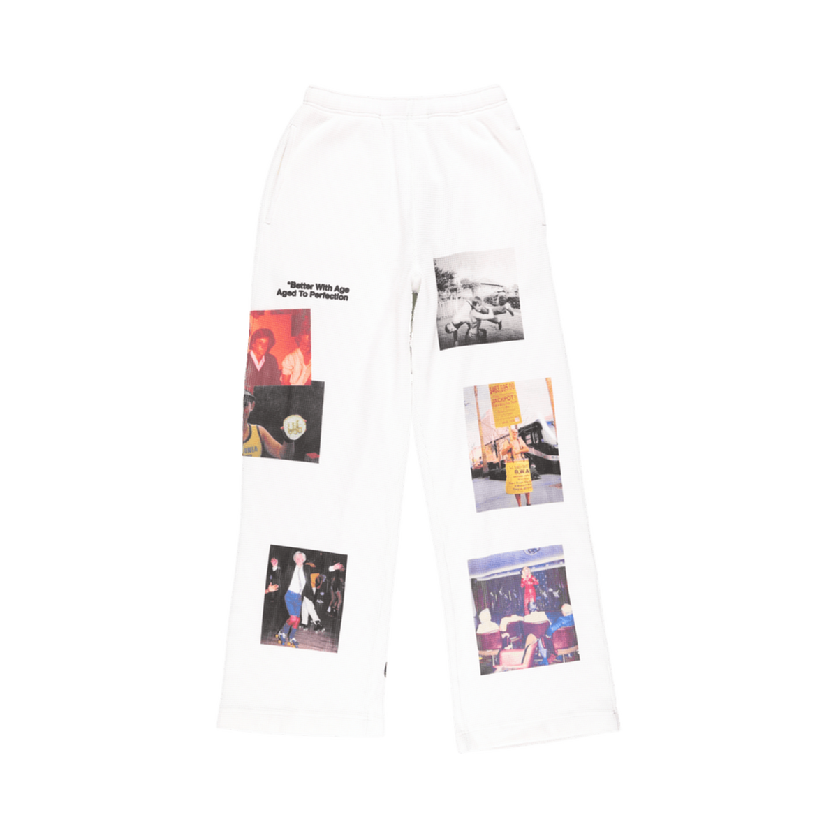 Better With Age Ricky Waffle Sweatpants 'White'