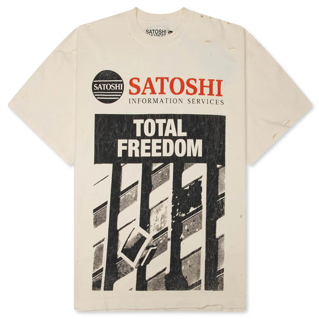 Satoshi Nakamoto Total Freedom T-Shirt White