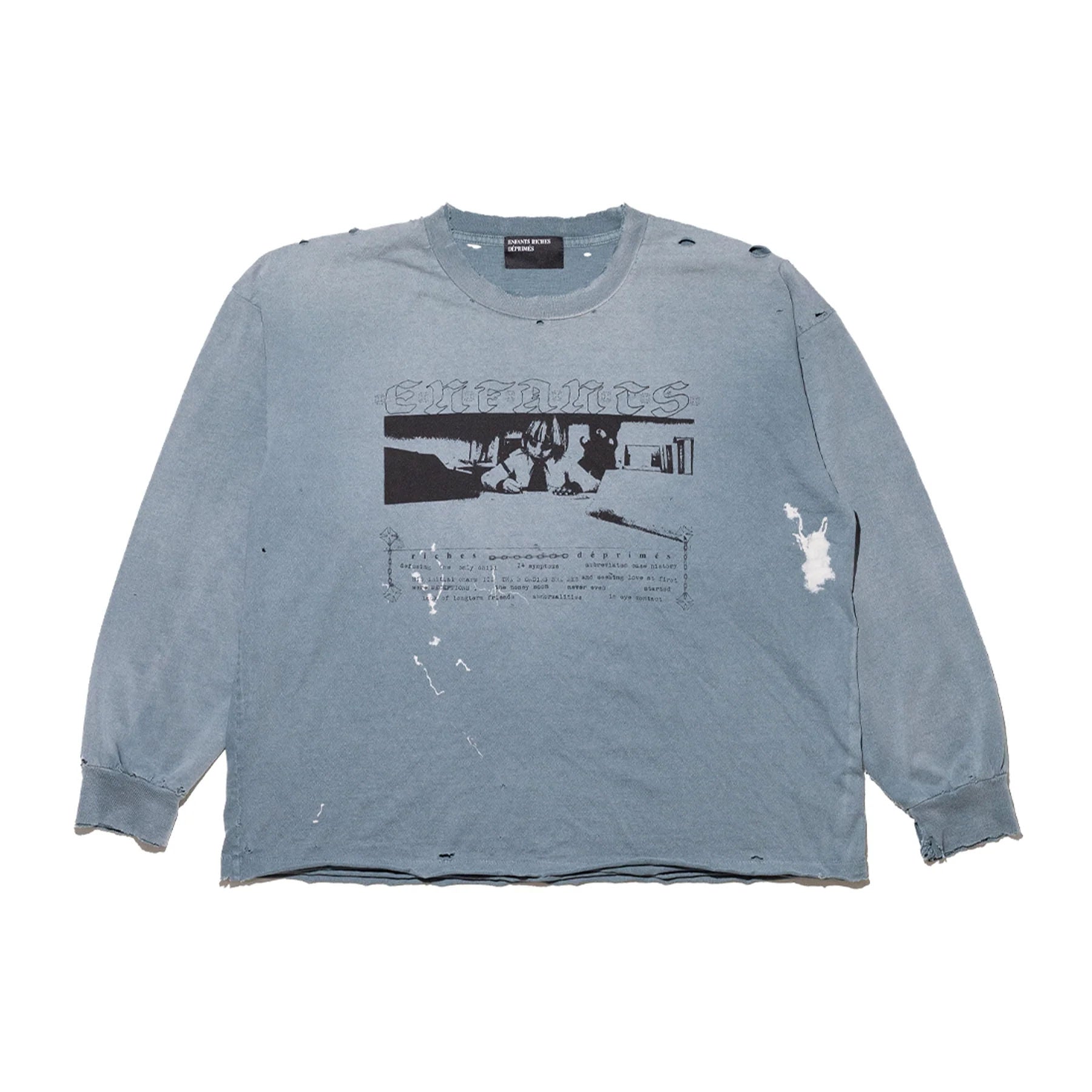 Enfants Riches Déprimés Boy In Chains L/S T-shirt Faded Blue