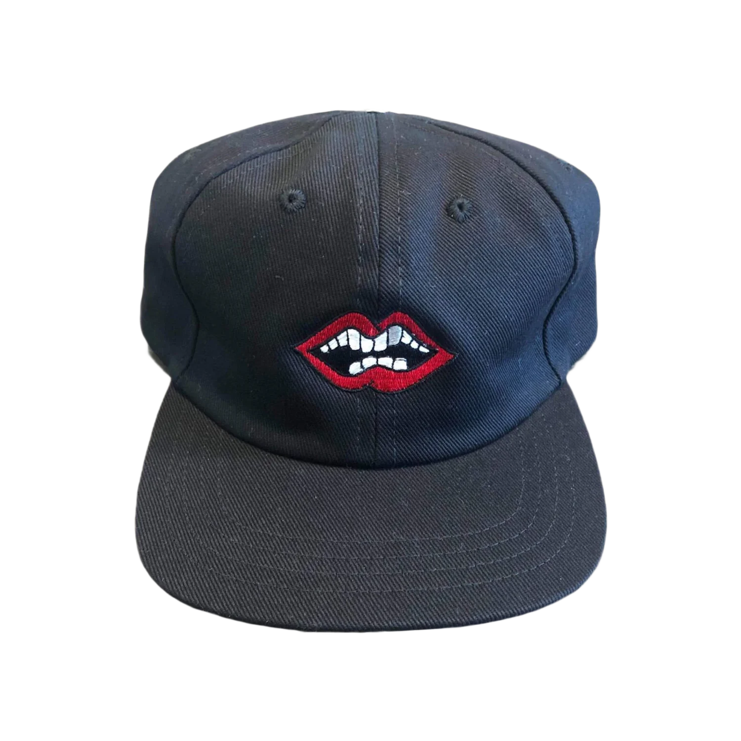 Chrome Hearts Matty Boy Chomper Leather Strapback Hat Black