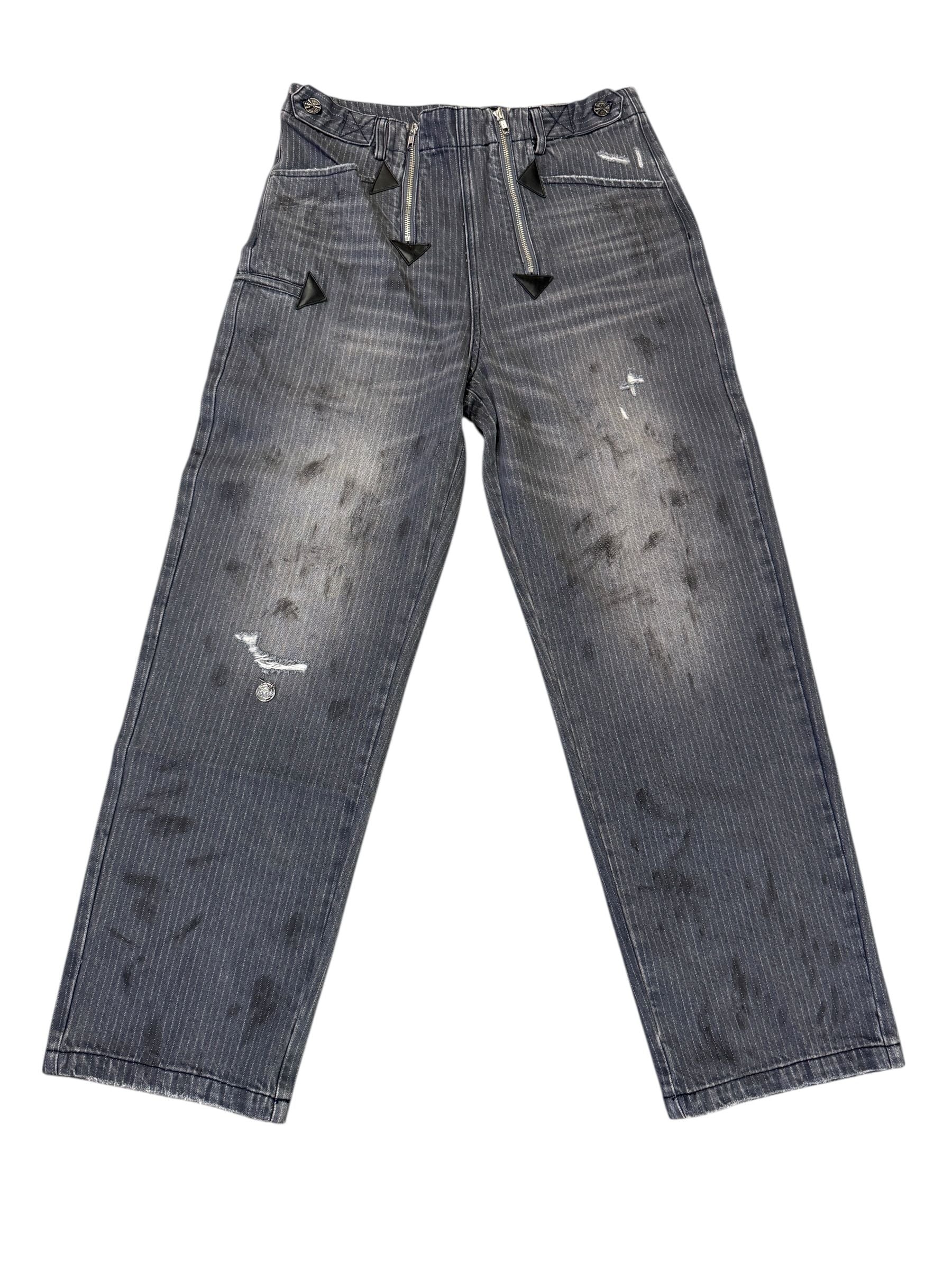 Richill Melancholy German Paneling Denim Jeans Grey