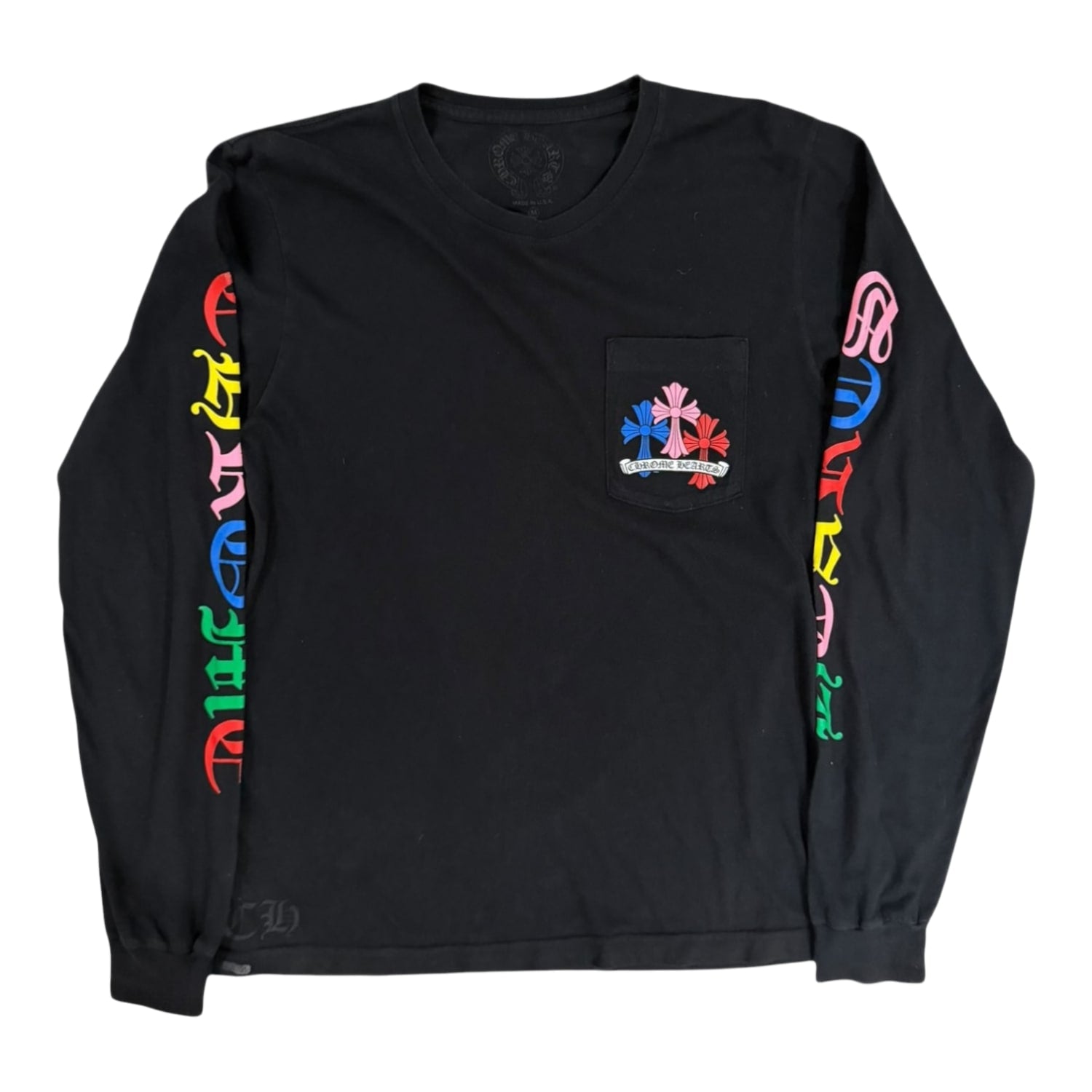Chrome Hearts Multi Color Cross Cemetery L/S T-shirt Black