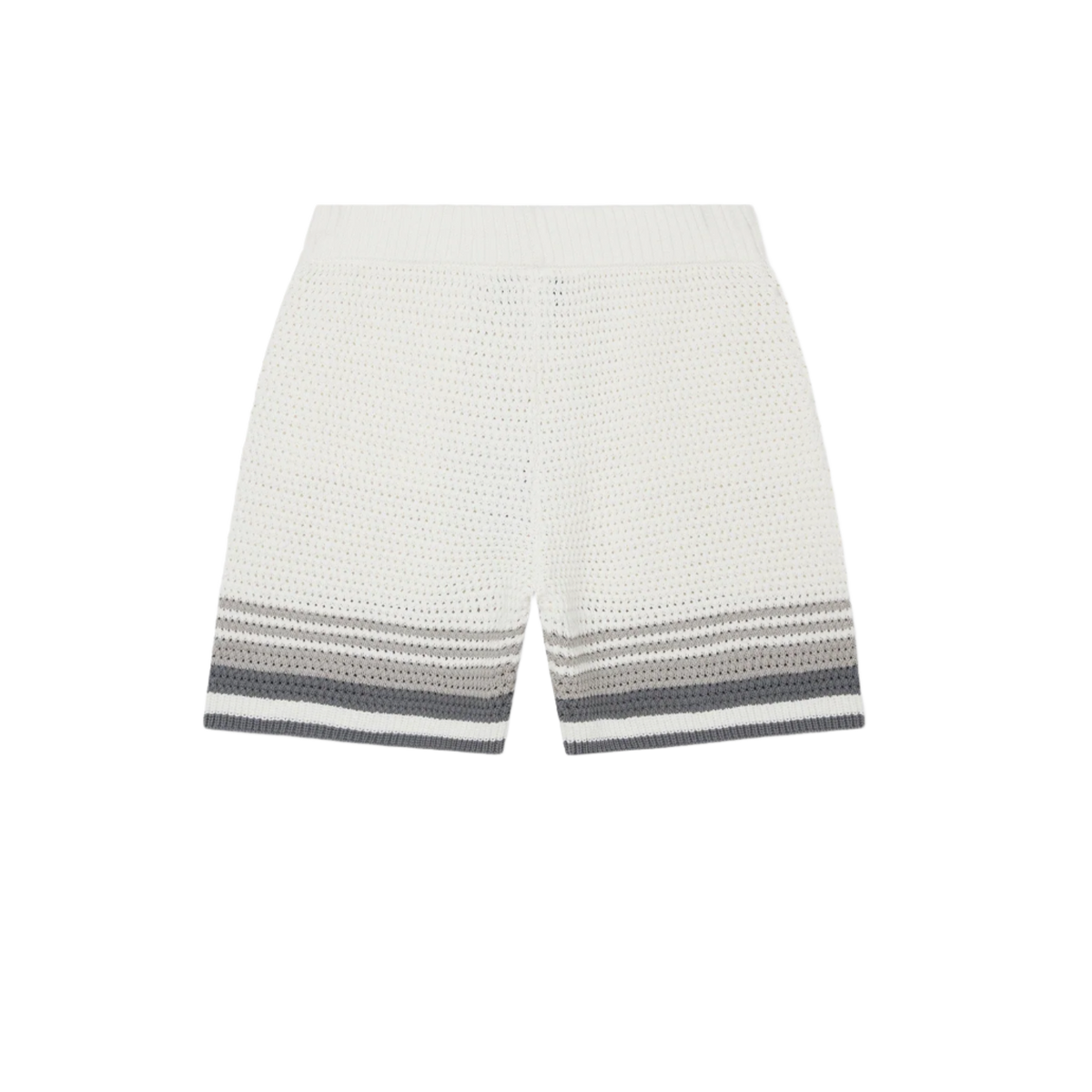 Casablanca Tennis Crochet Shorts White Grey