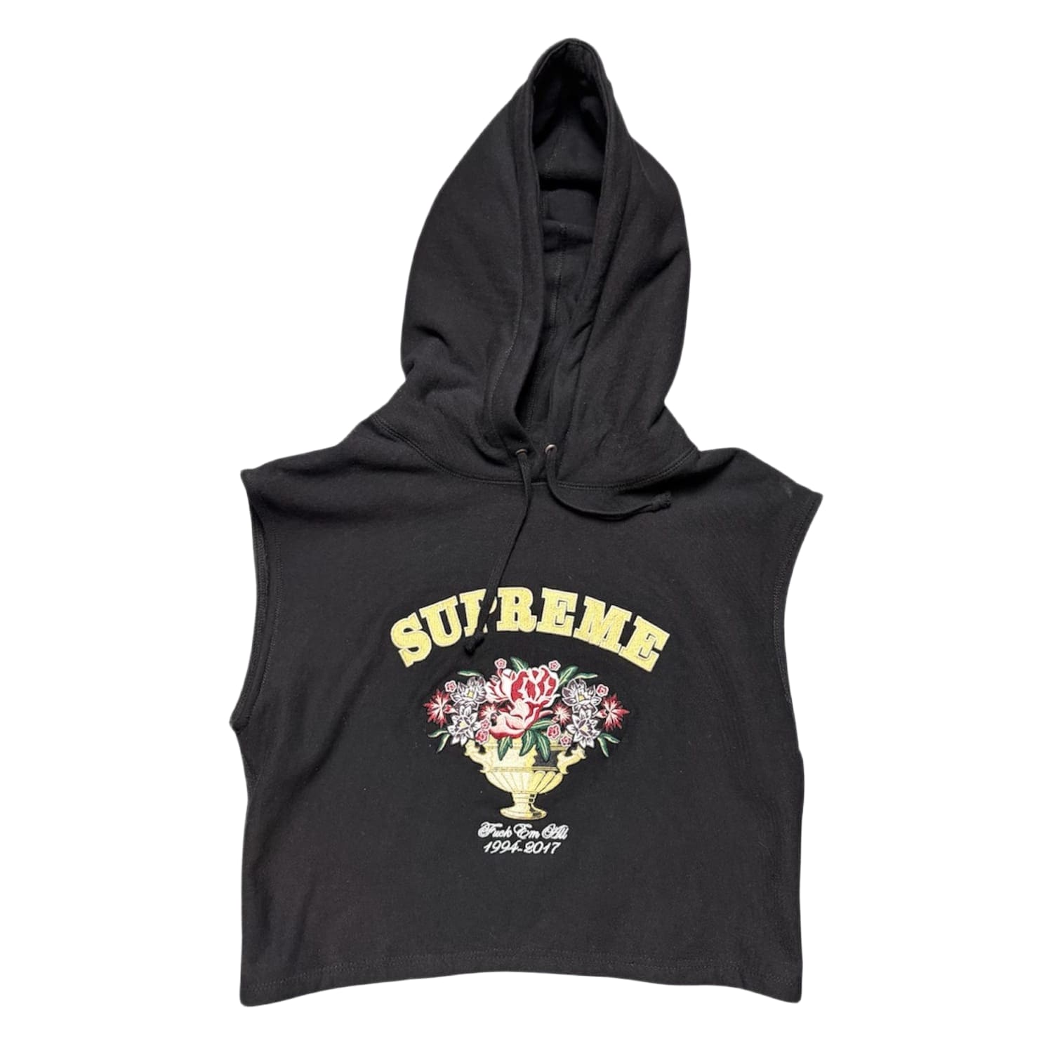 Supreme Centerpiece Custom Cropped Women's Hoodie Black