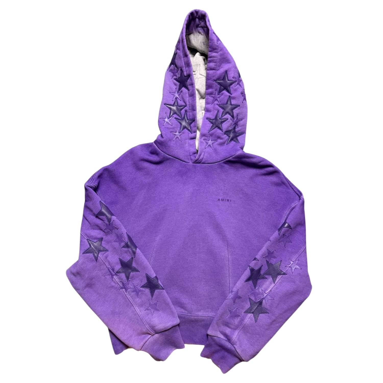 Amiri Star Patch Spray Paint Effect Hoodie