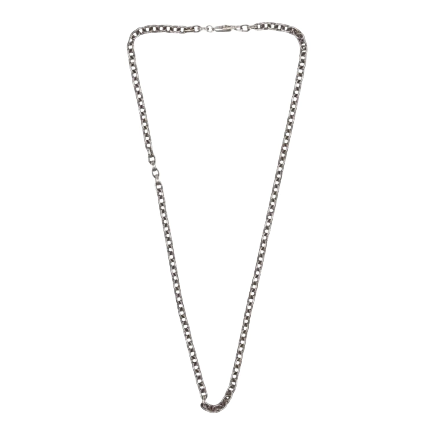 Chrome Hearts Silver Paper Chain Necklace - 20 Inches