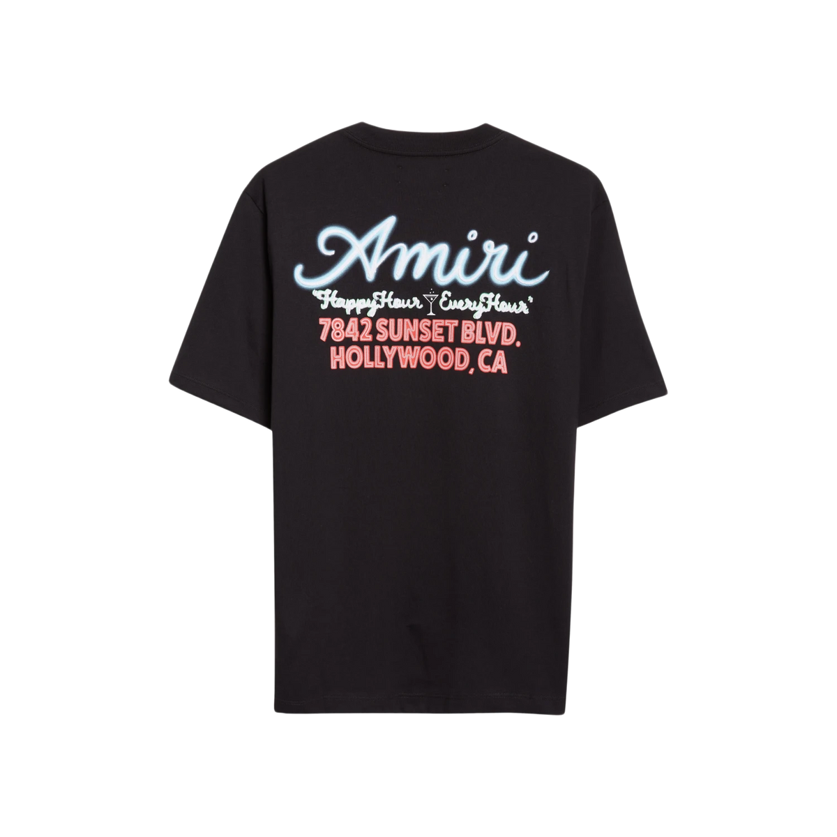 Amiri Neon Sunset Blvd T-Shirt Black