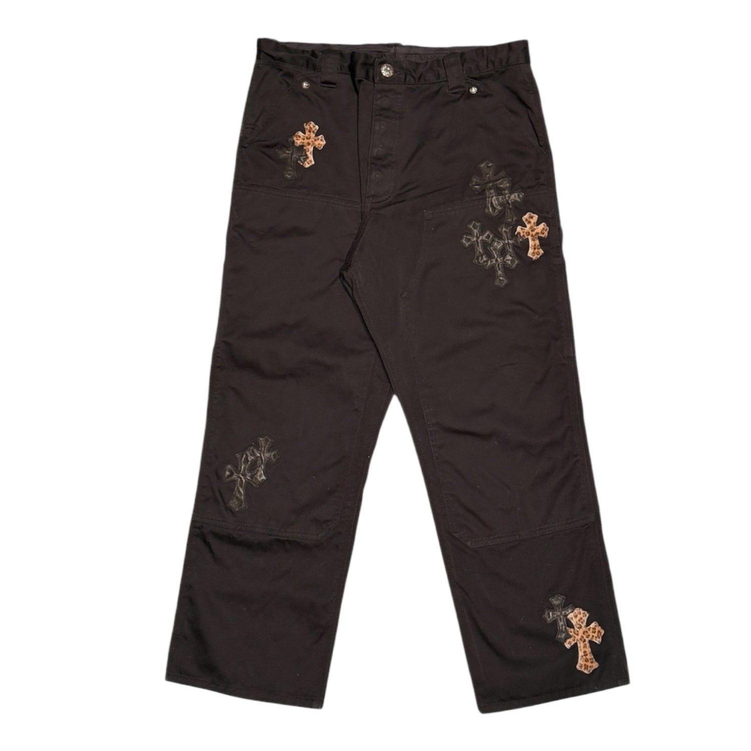 Chrome Hearts Double Knee Carpenter Cheetah Pants