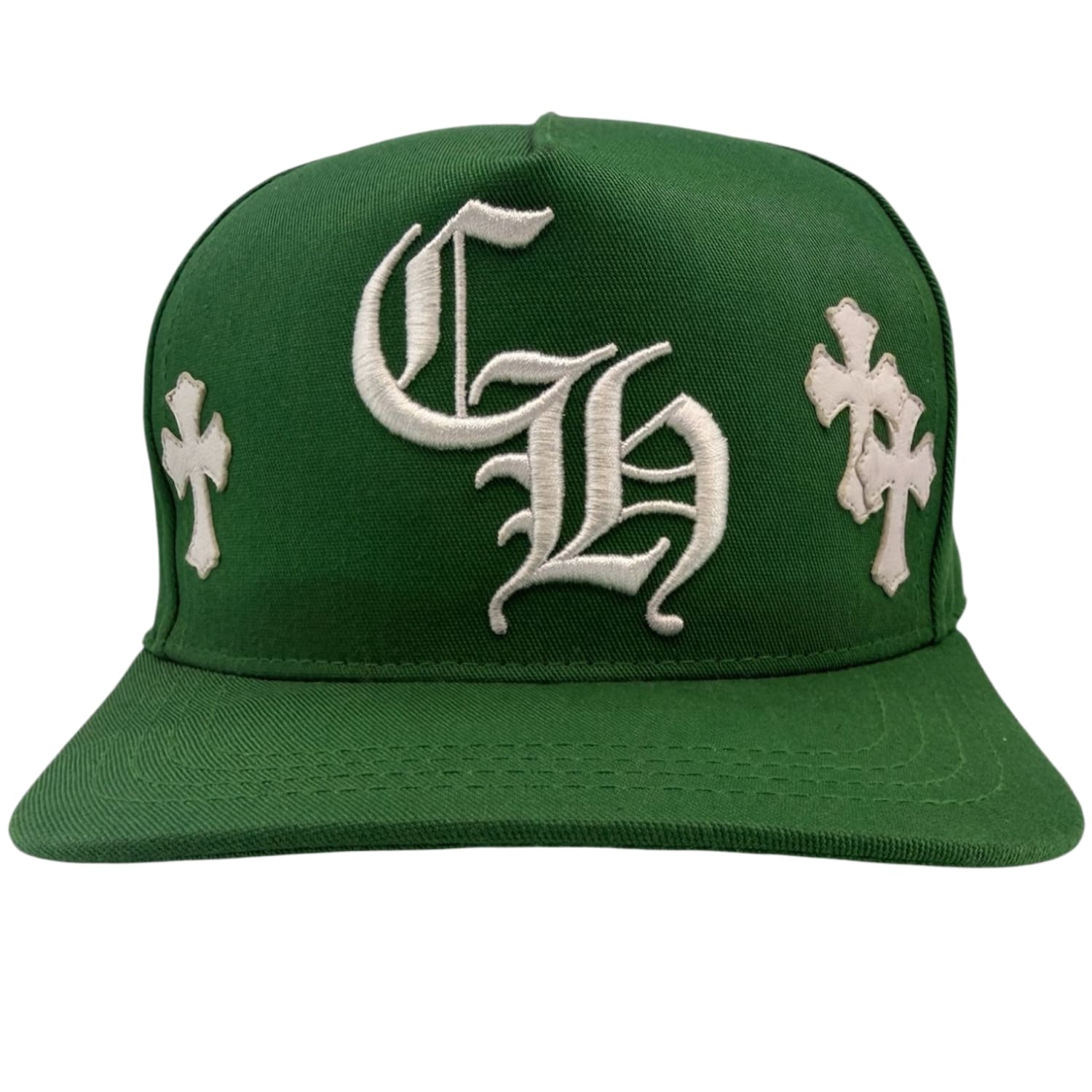 Chrome Hearts Cross Patch Hat Green White