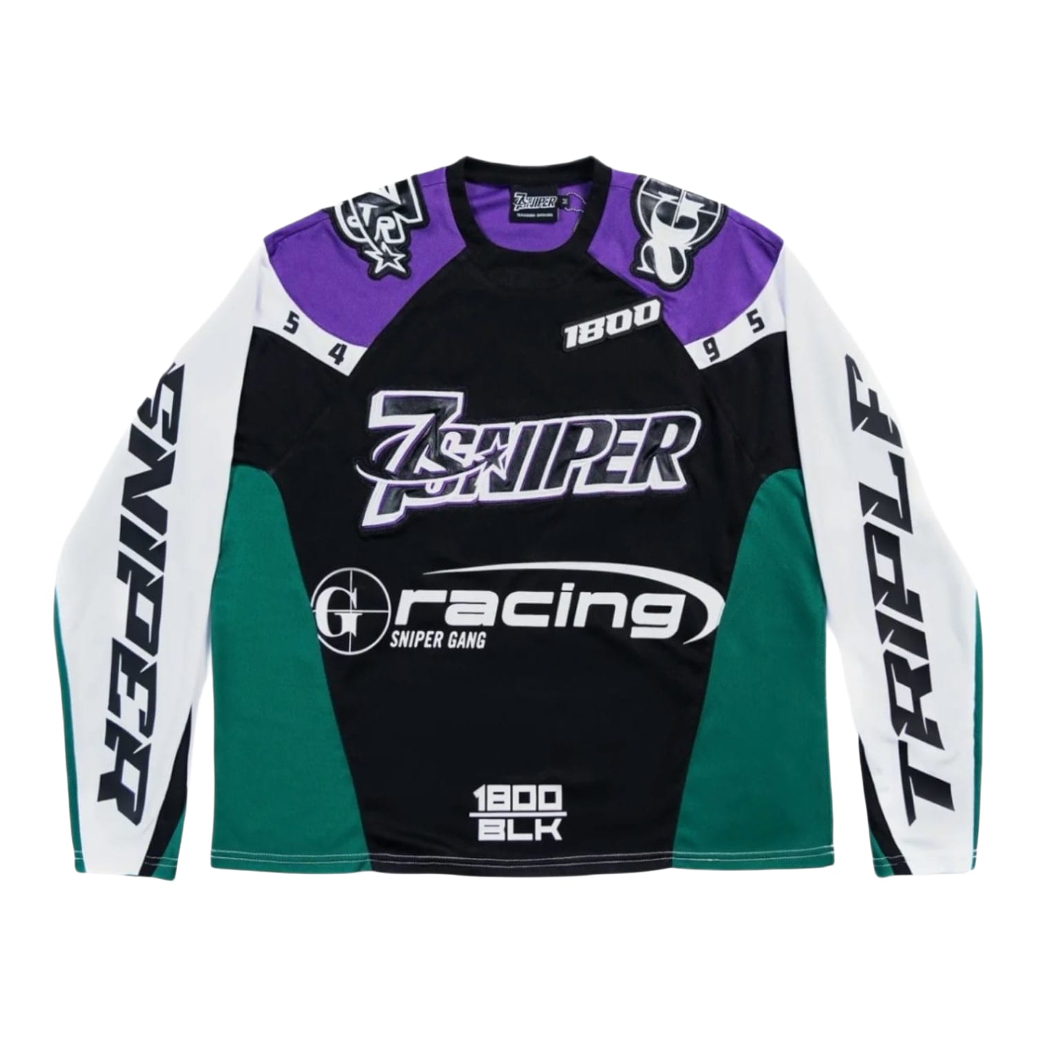 Triple Sevens x Sniper Gang Moto Jersey Green