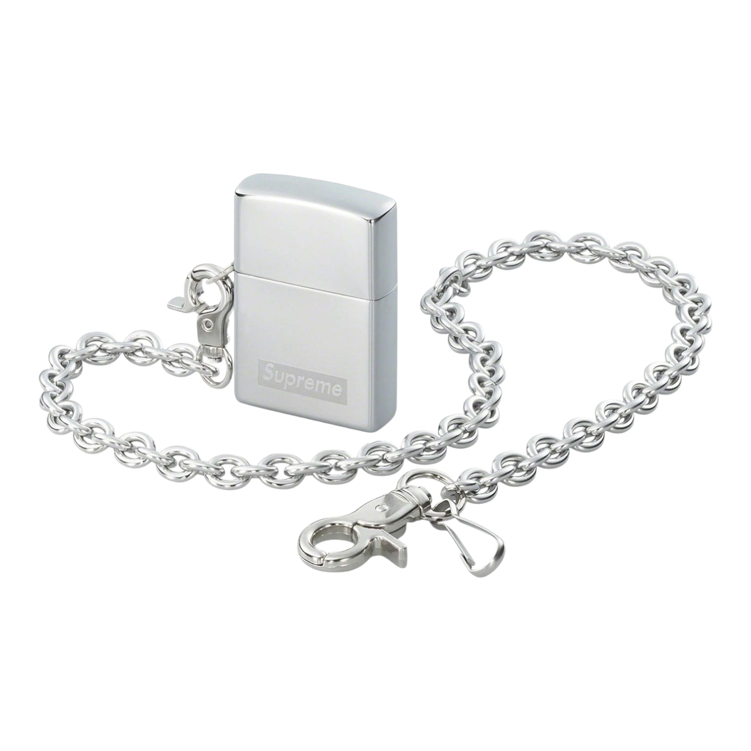 Supreme Silver Lighter Wallet Chain