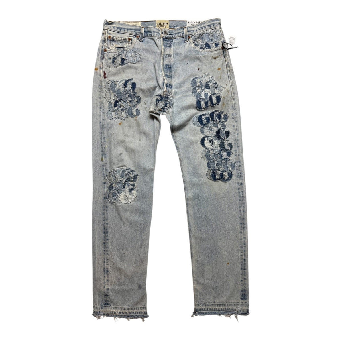 Gallery Dept. Super G Patch Paint Splatter Denim Jeans