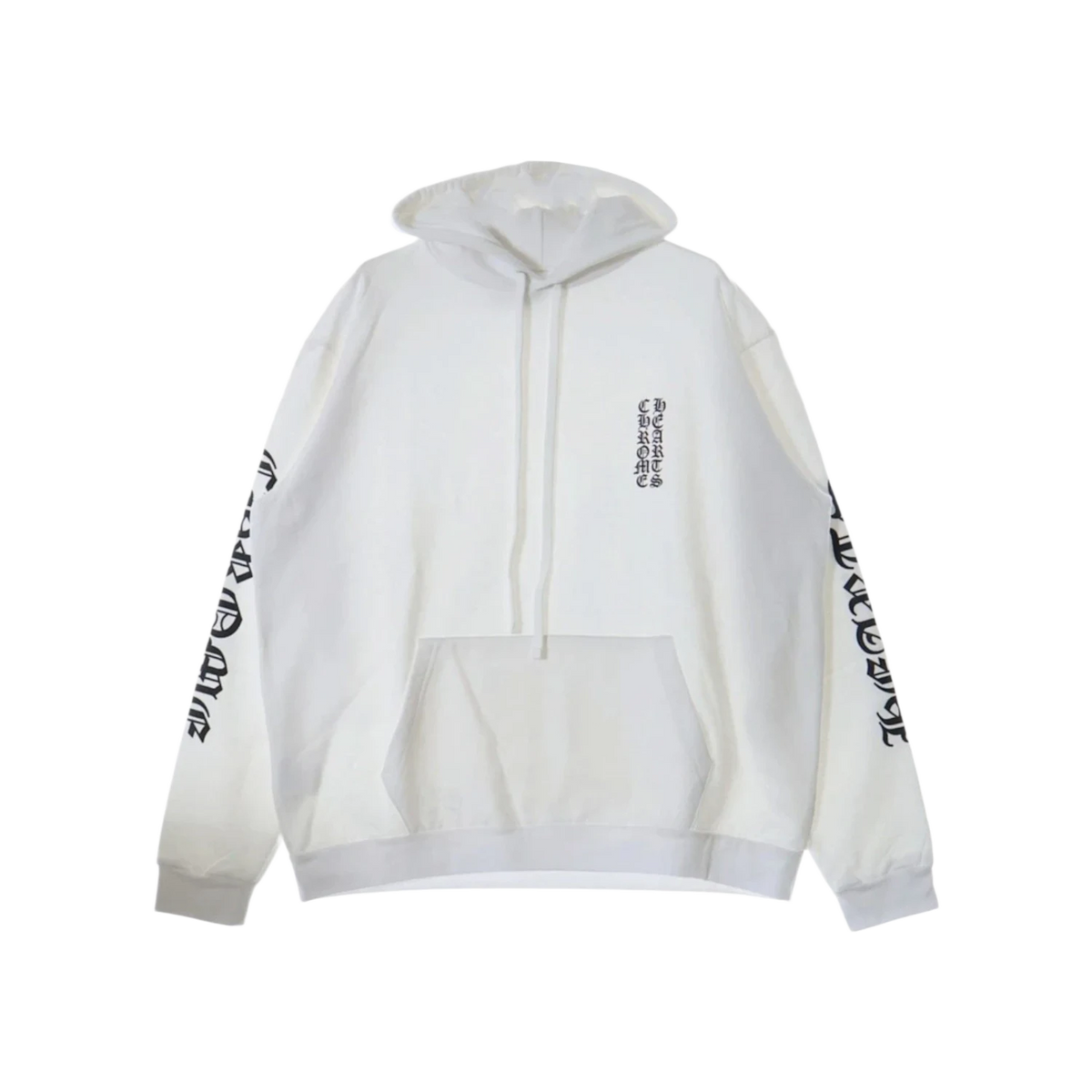 Chrome Hearts Vertical Logo Hoodie White