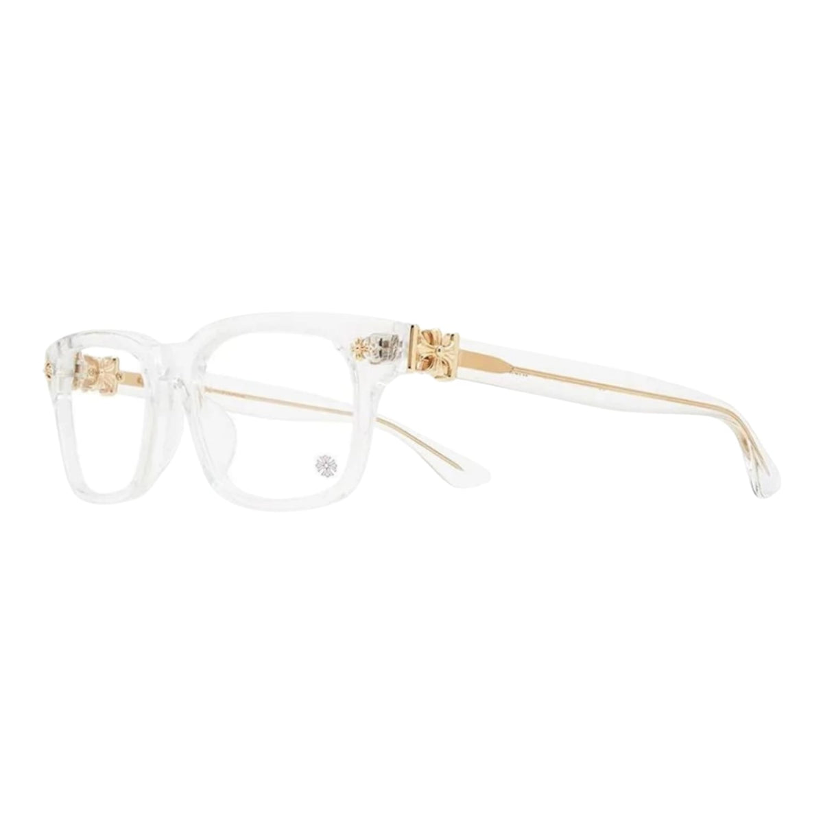 Chrome Hearts Vagilante Crystal/18k Gold Glasses