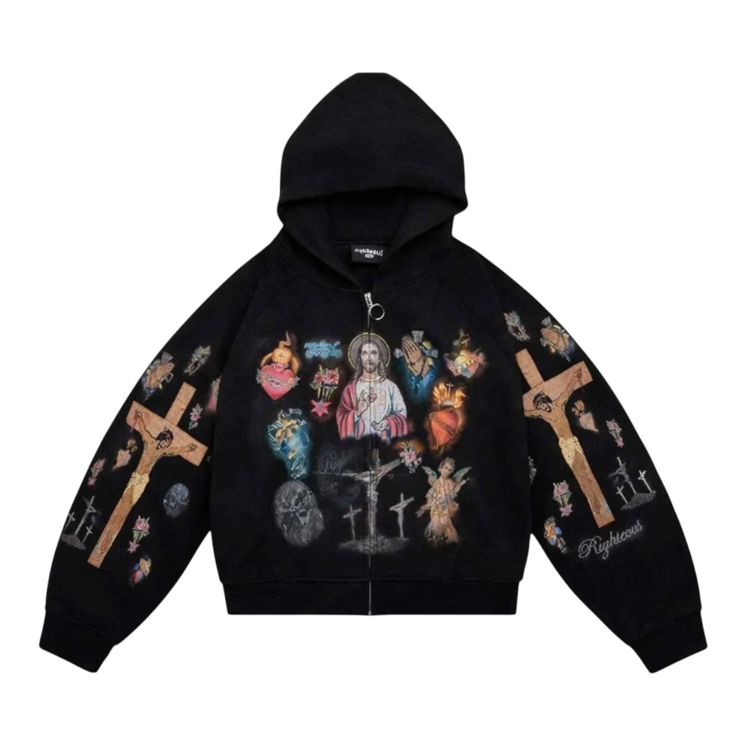 Righteous Ultimate Sacrifice Thermal Zip Up Hoodie Black