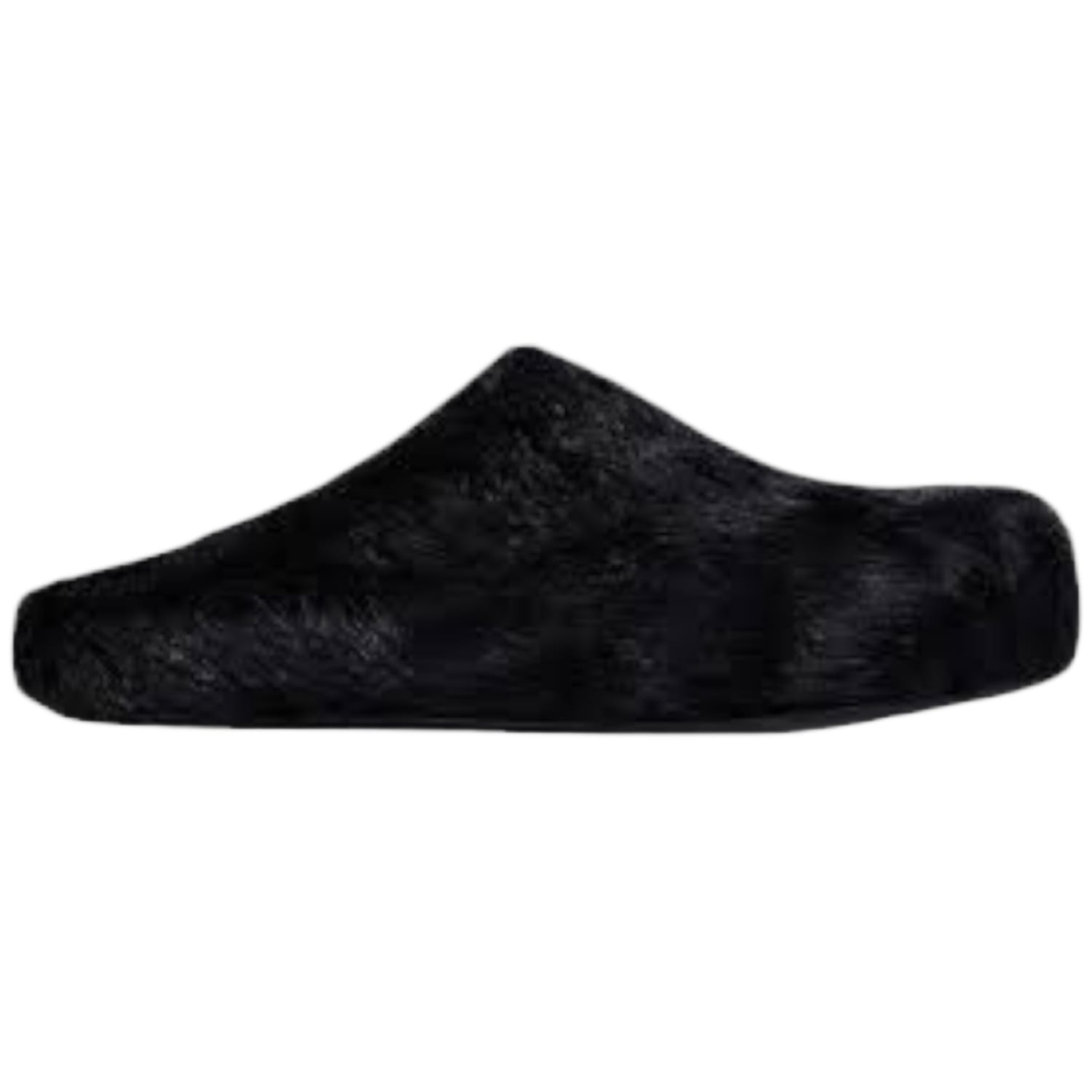 Marni Long Hair Calfskin Fussbett Sabot Mule Black