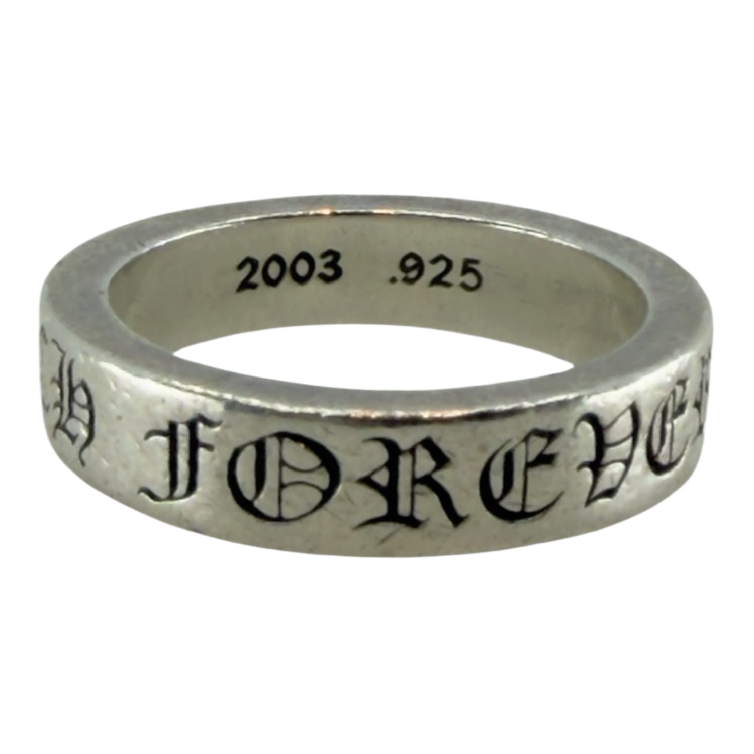 Chrome Hearts Silver CH Forever Ring - US Size 12