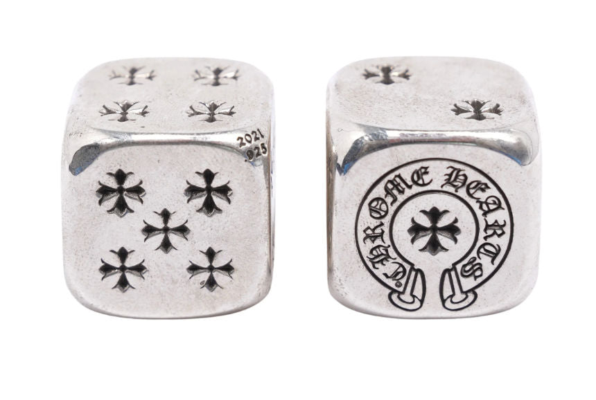 Chrome Hearts Silver Dice Set