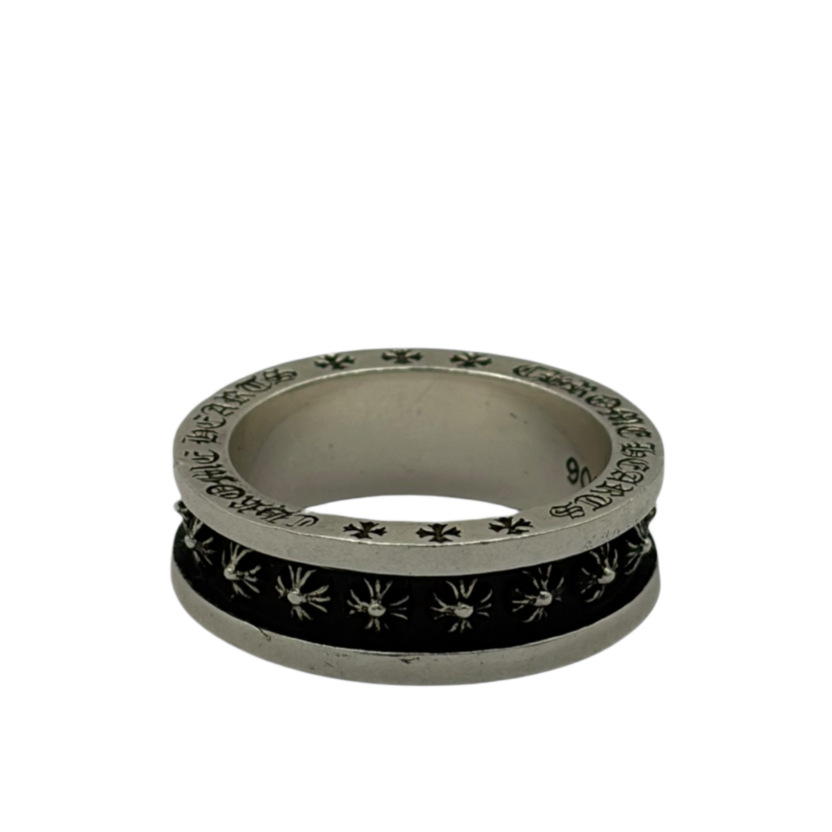 Chrome Hearts Silver Tiny Plus Ring - Size 8.5