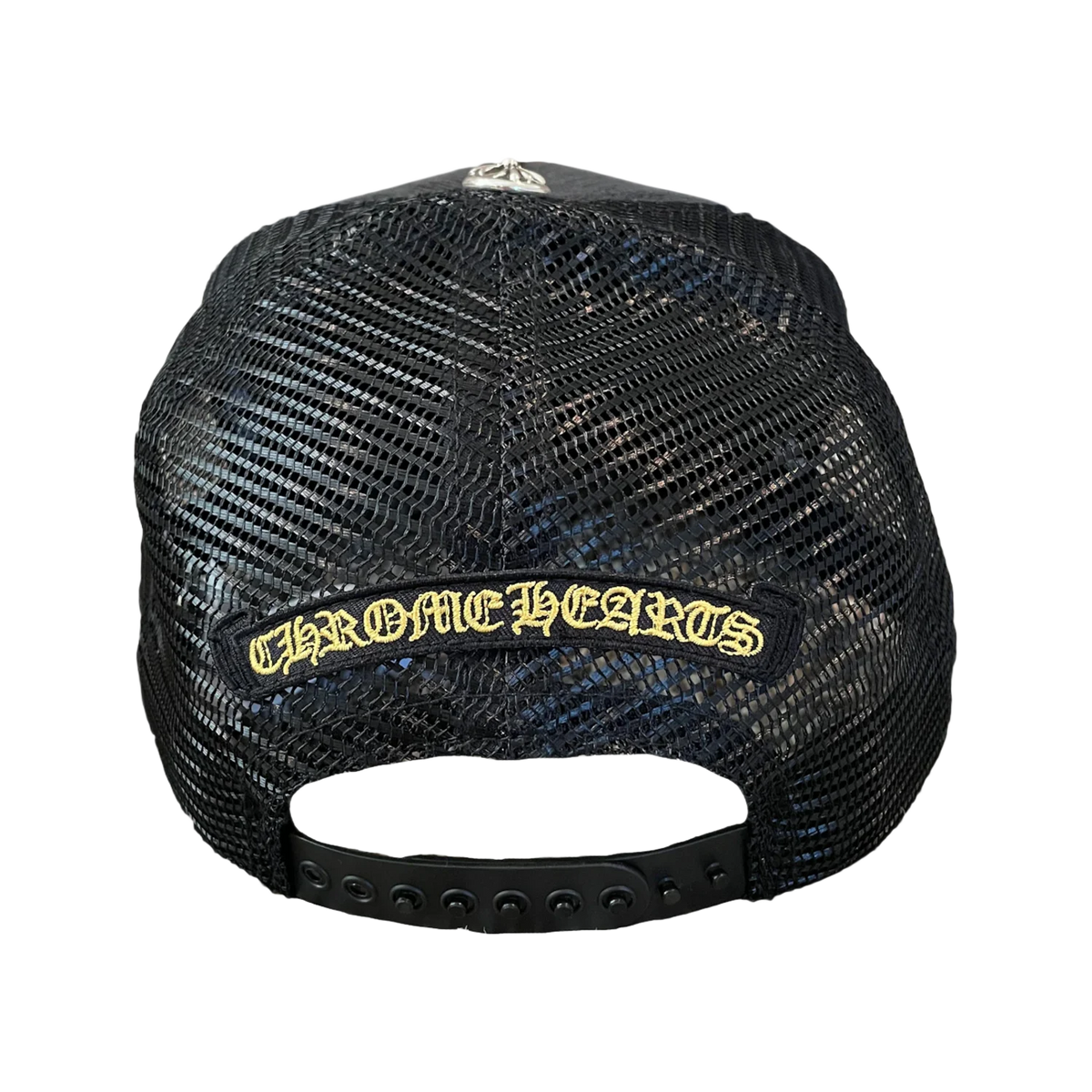 Chrome Hearts CH Hollywood Corduroy Trucker Hat Black/Gold