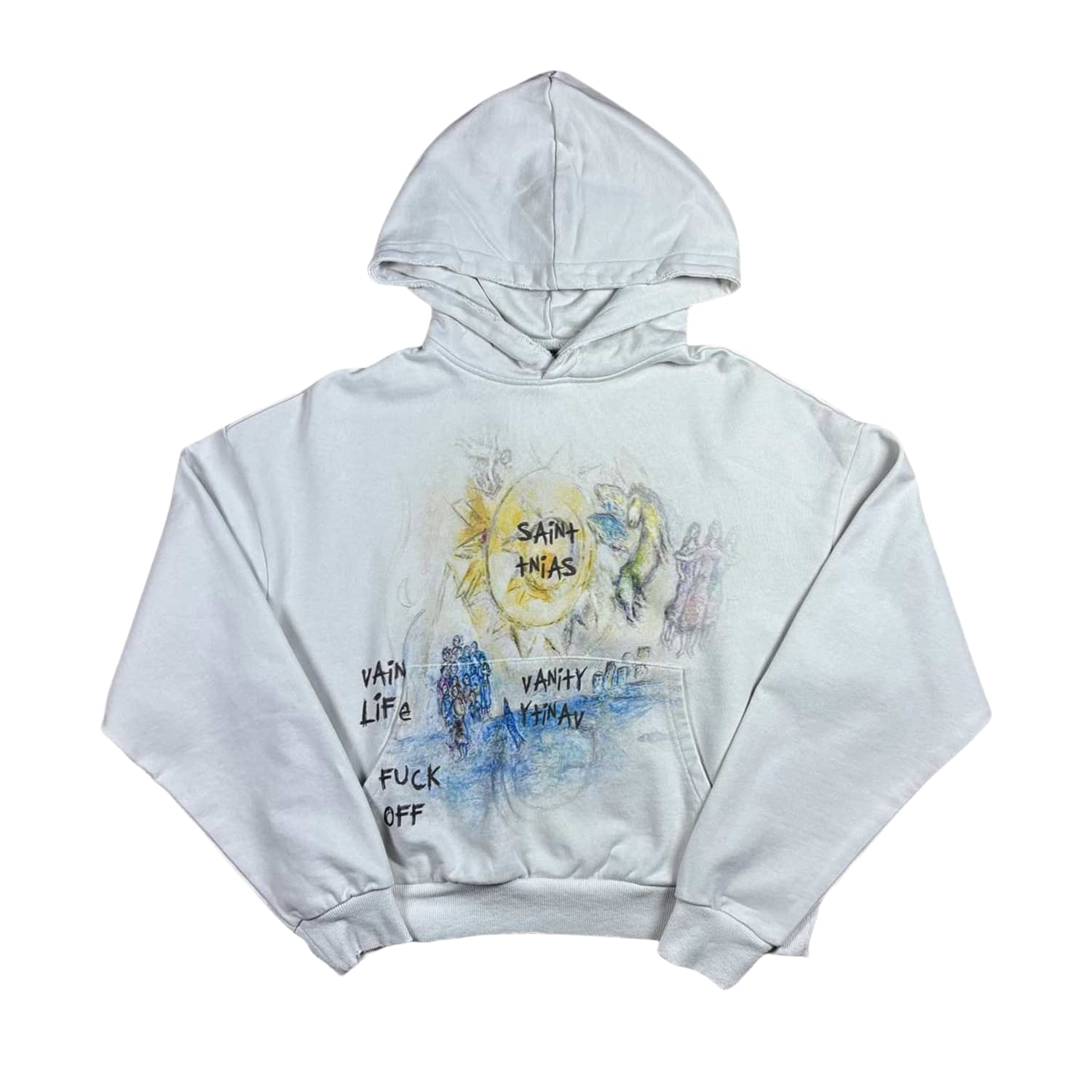 Saint Vanity Fuck Off Hoodie White