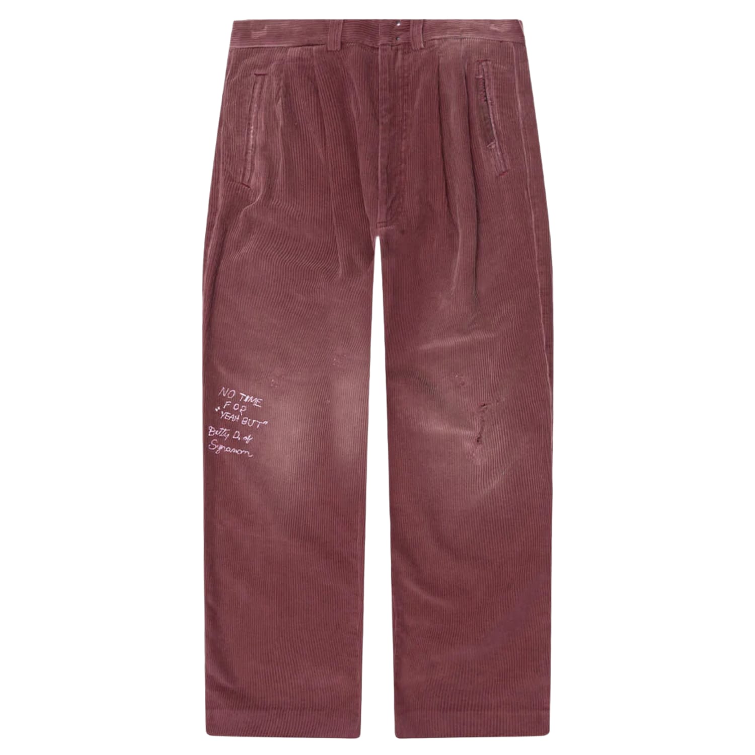 Paly Hollywood Synanon Corduroy Pleated Pants Burgundy