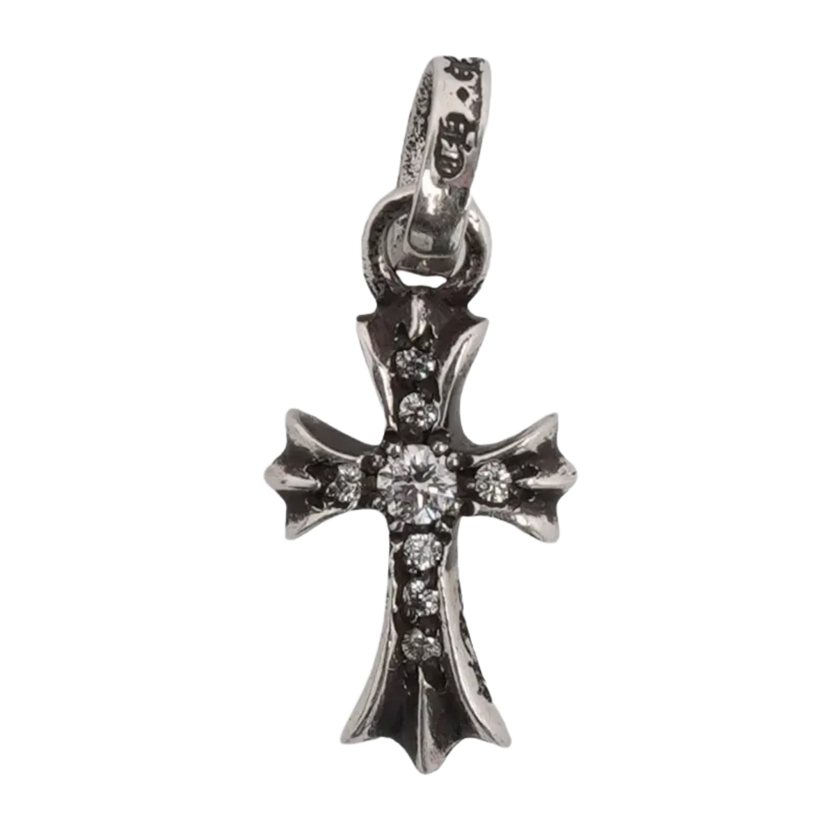 Chrome Hearts Silver Baby Fat Diamond Pendant