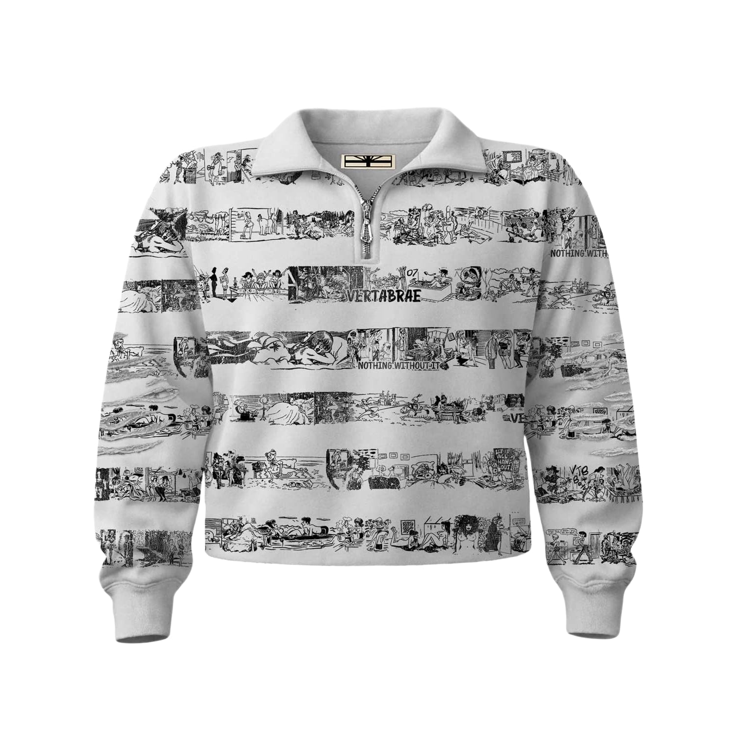 Vertabrae Vomic Quarter Zip White