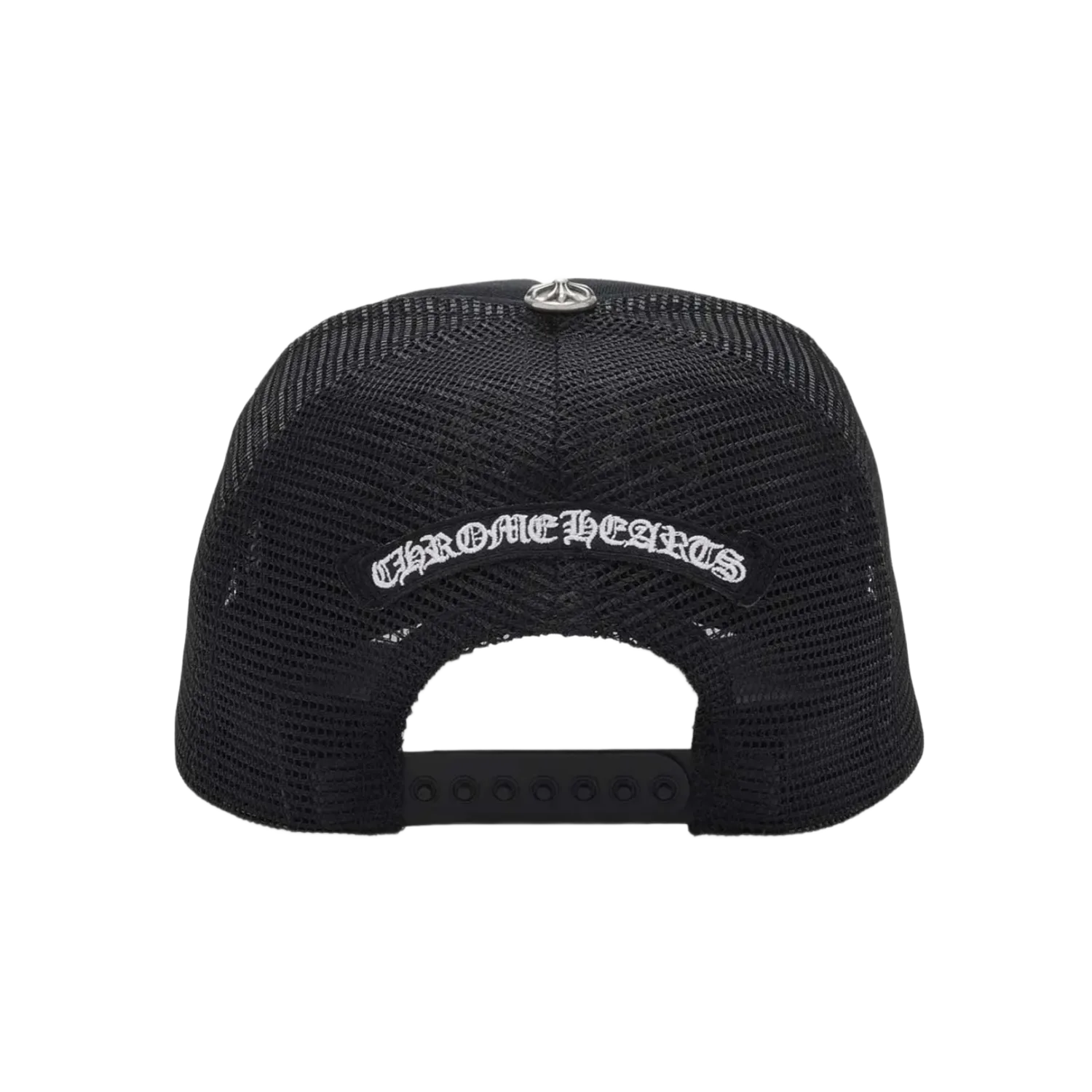 Chrome Hearts Pony Hair Cross Patch Trucker Hat Black