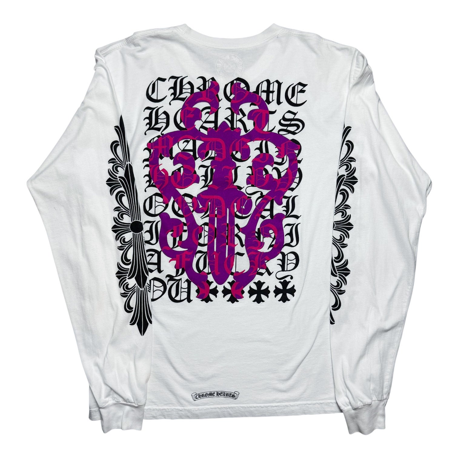 Chrome Hearts Eye Chart Dagger L/S T-shirt White