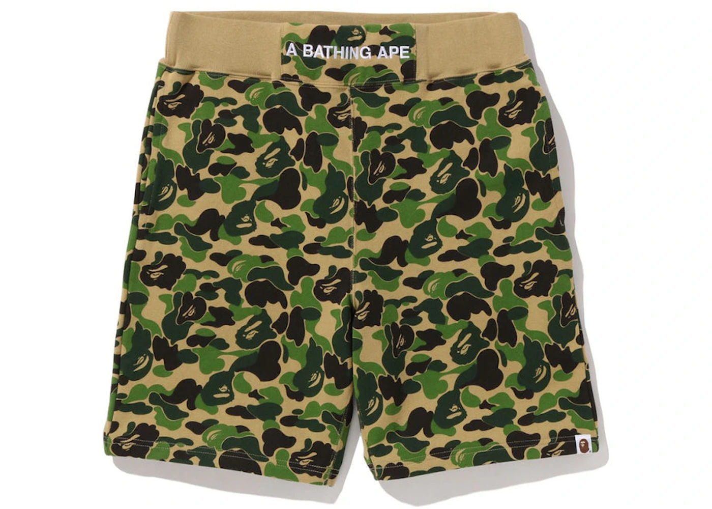 BAPE ABC Camo Sweat Shorts Green