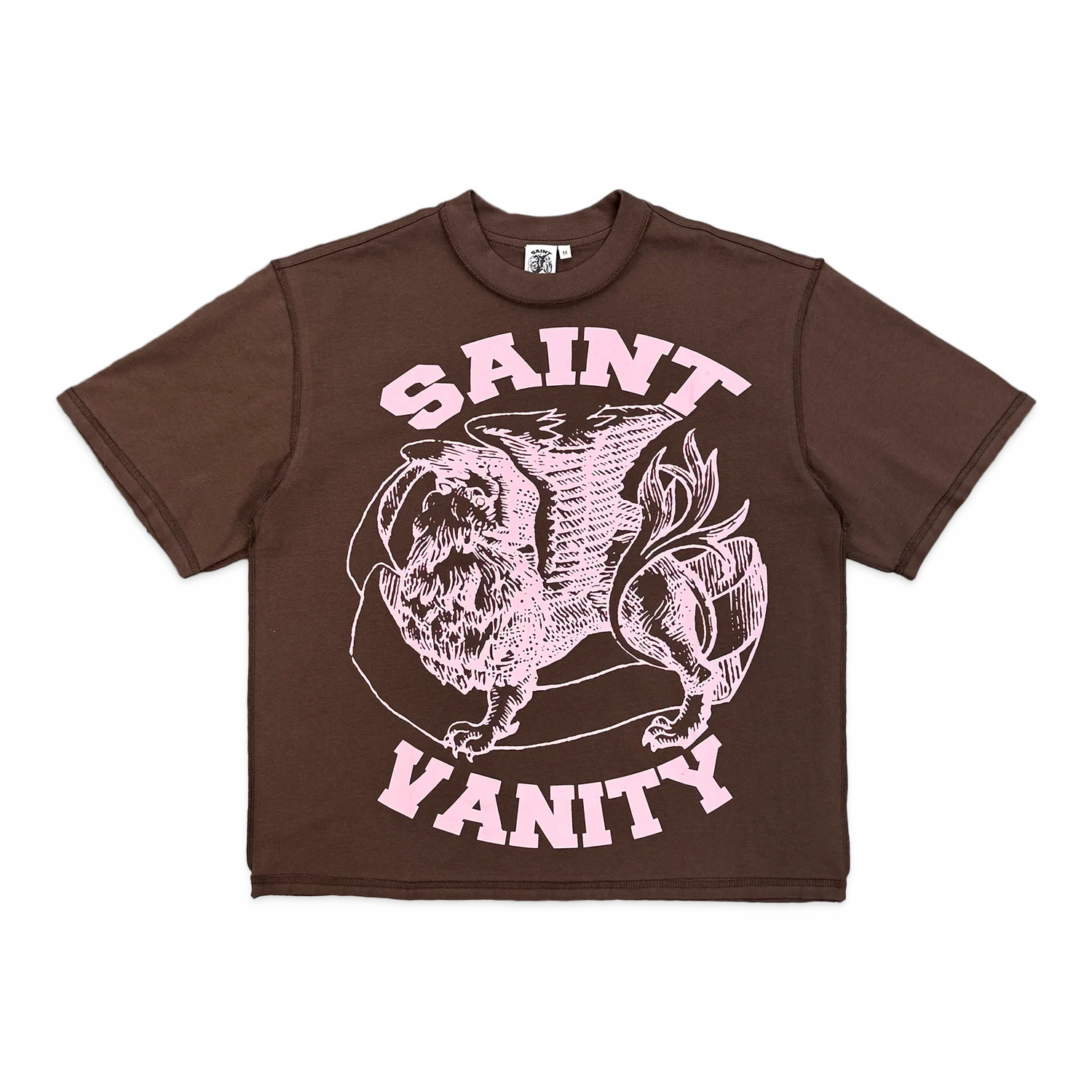 Saint Vanity Griffin T-Shirt Brown Pink