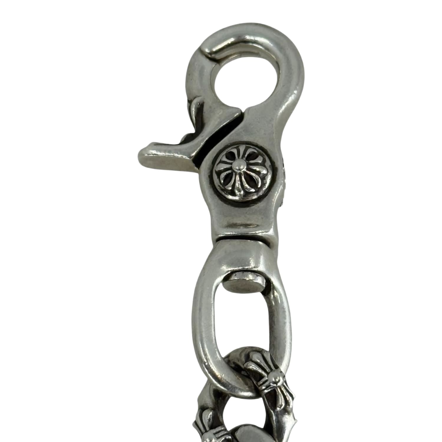 Chrome Hearts Silver Fancy Link Wallet Chain - 14.5 Inches
