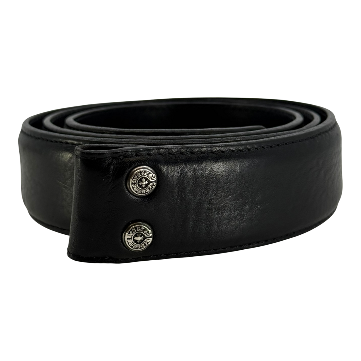 Chrome Hearts Black Leather Belt Strap - Size 36
