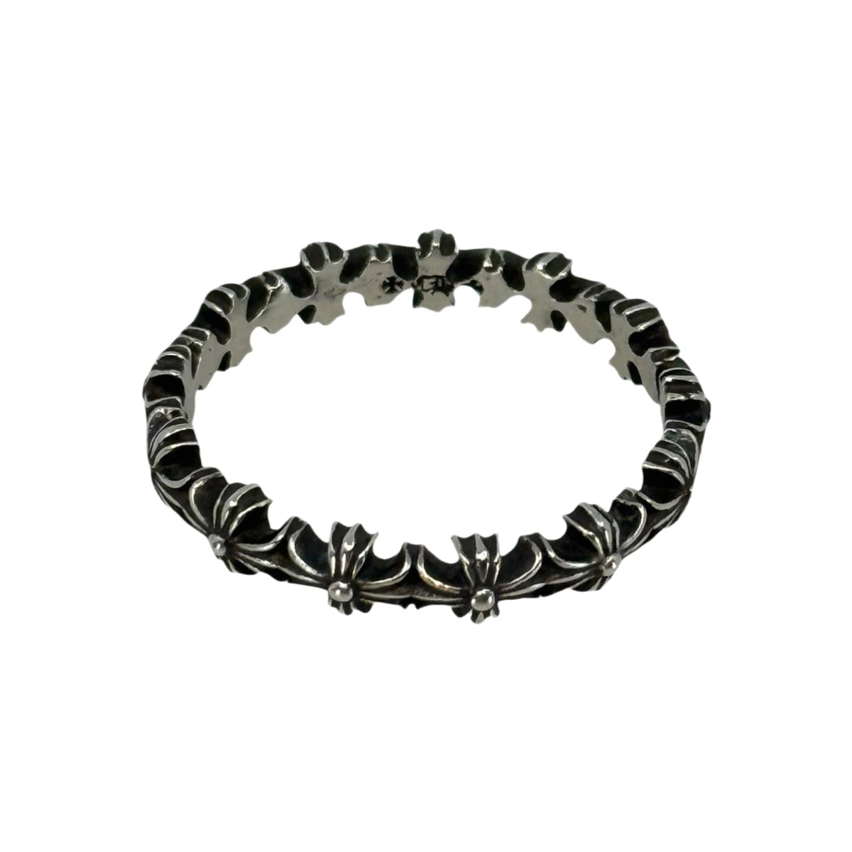 Chrome Hearts Silver Tiny E Ring - US Size 8