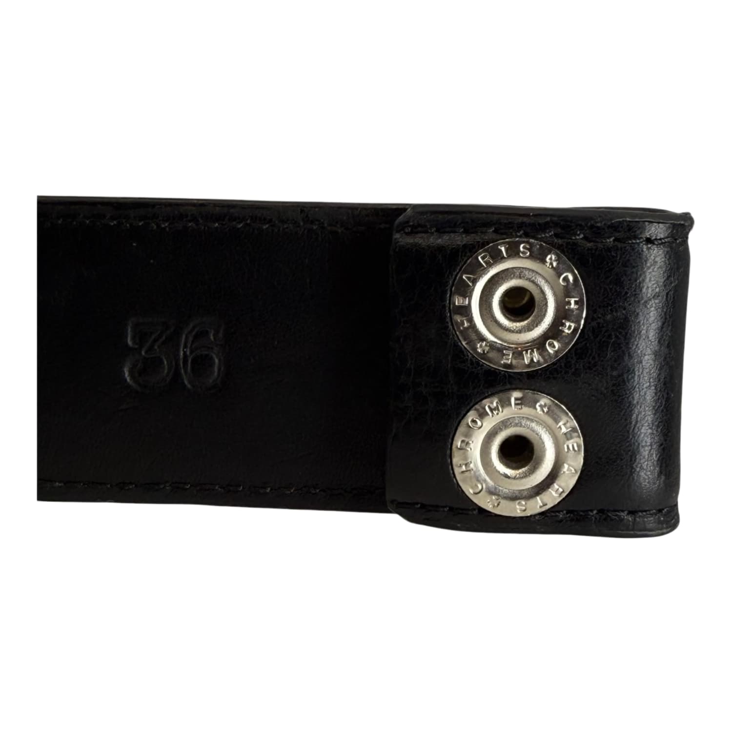 Chrome Hearts Multi Color Leather Cross Patch Belt Strap - Size 36