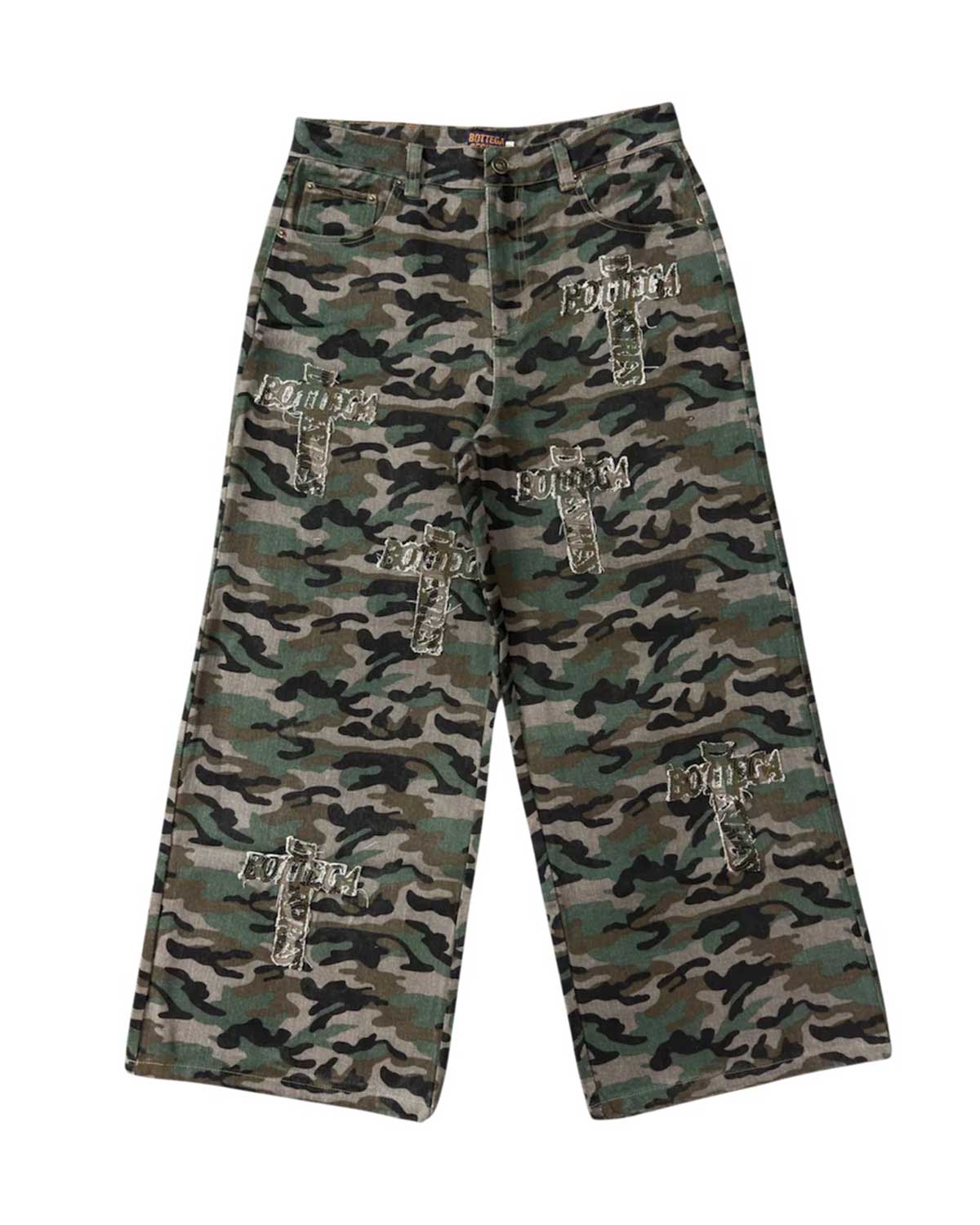 Bottega Desires Holy Grail Camo Denim Pants