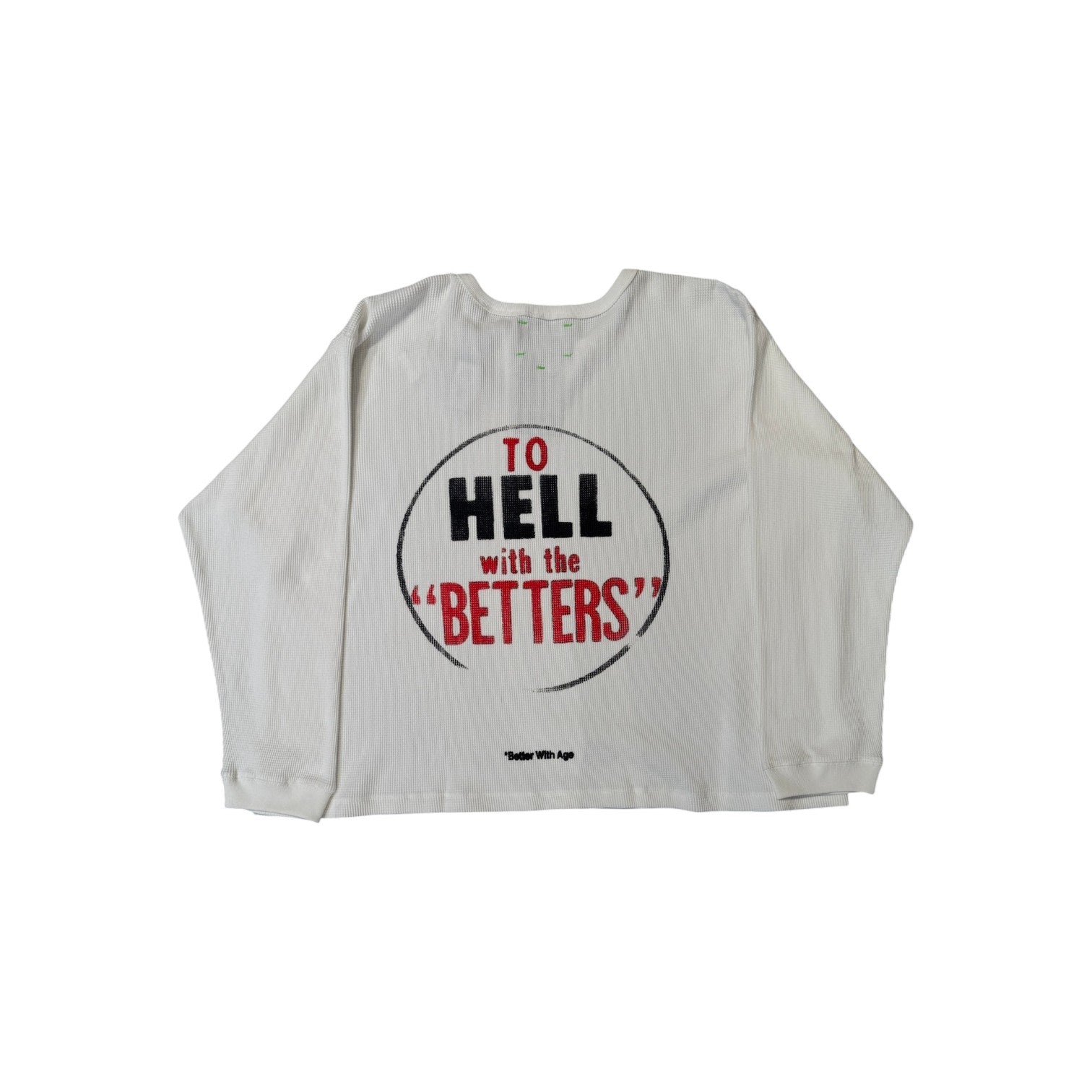 Better With Age Chamomile Waffle L/S T-Shirt White
