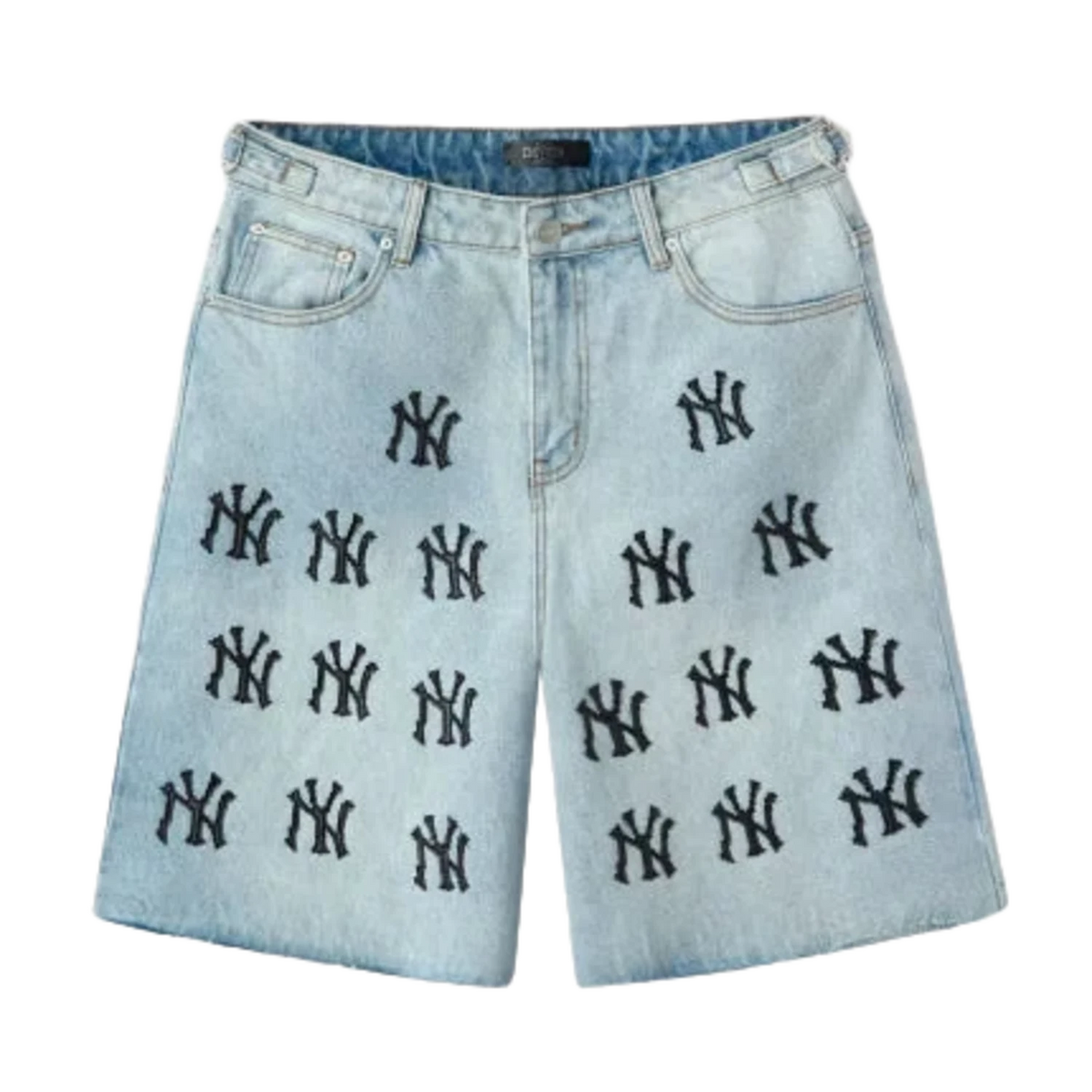 Happy Memories Don't Die HMDD NY Yankees Jorts Blue