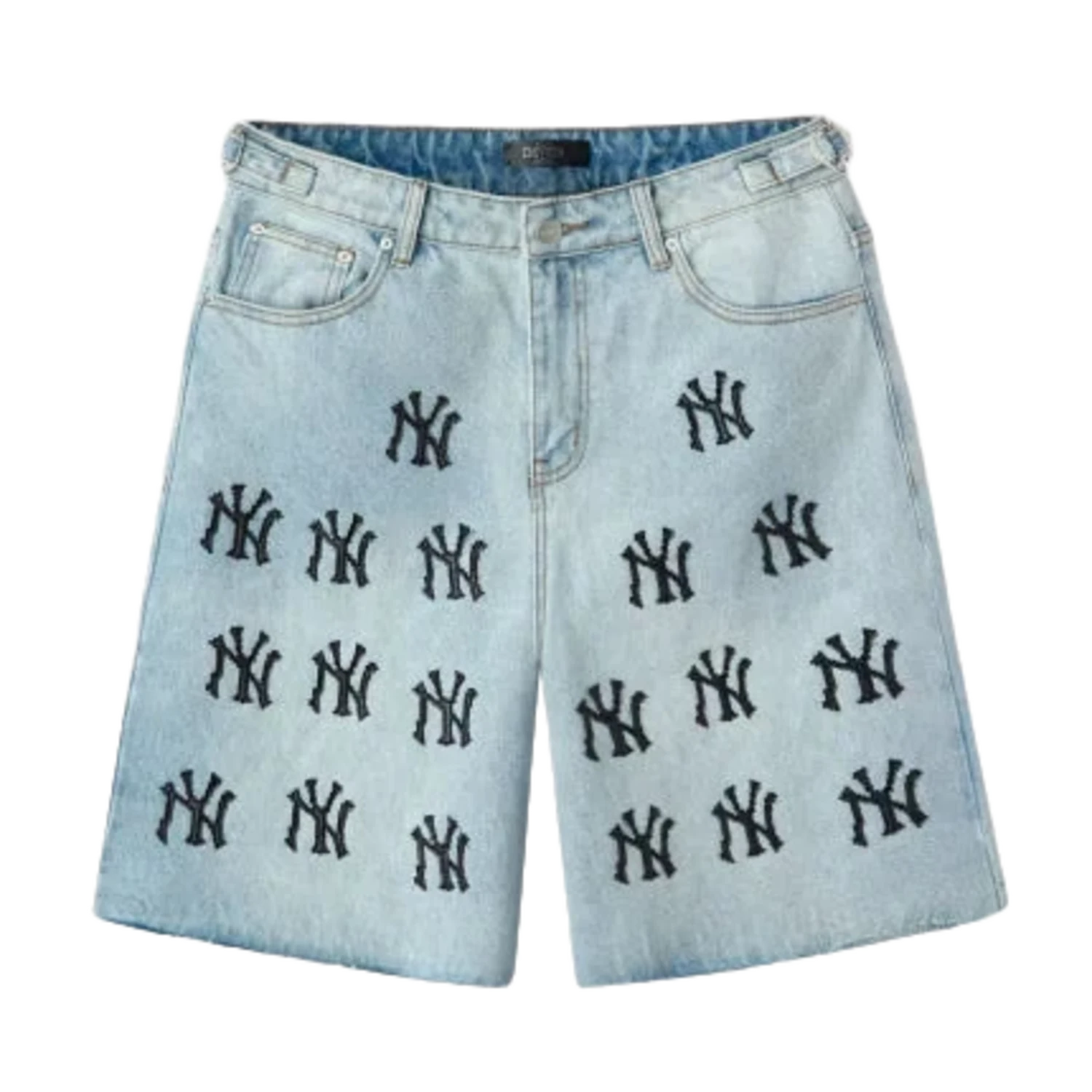 Happy Memories Don't Die HMDD NY Yankees Jorts Blue